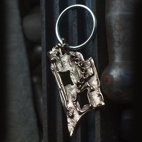 Silver  and bronze  key chains