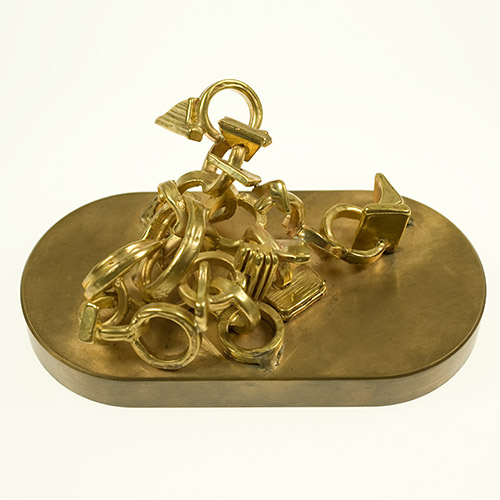 Portapenne in bronzo pezzo unico